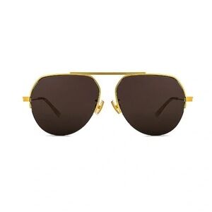 Bottega Veneta Gold Frame Aviator Sunglasses
